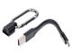 charging cable keychain 10cm USB-A to Micro USB