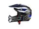 helmet Speeds Cross III black / blue / white glossy size XL (61-62cm)