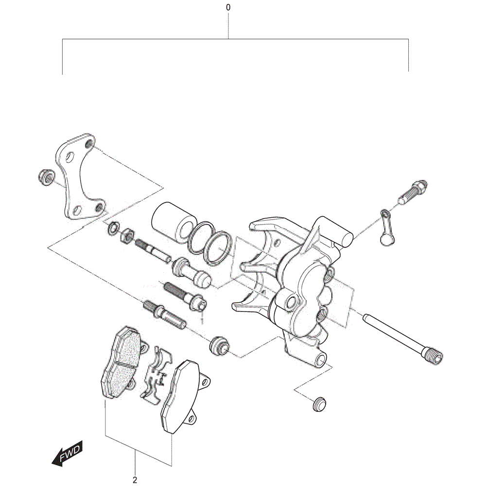 47 brake caliper rear