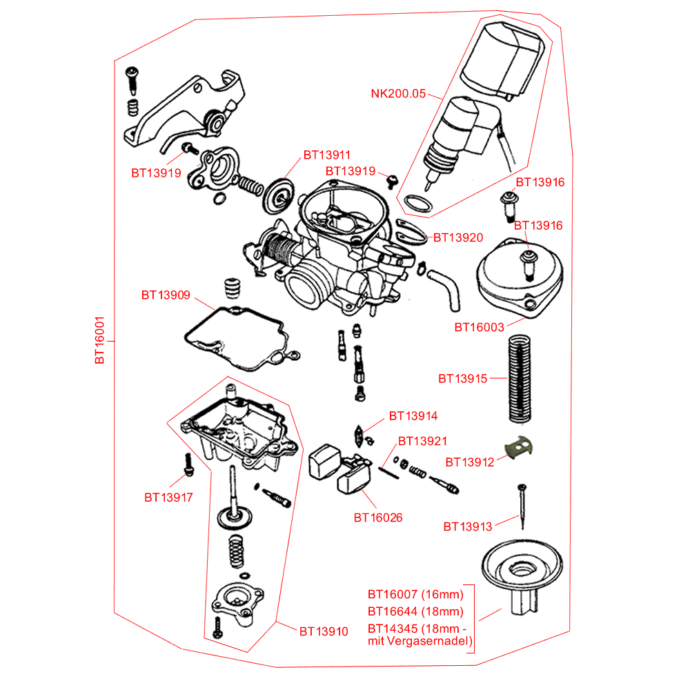 05 - carburetor spare parts - GY6 50cc | Scooter Parts ... chinese 50cc 2 stroke wiring diagram 