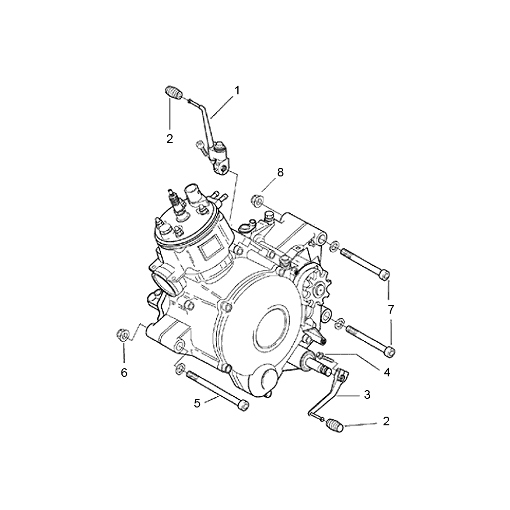 engine - kickstart lever / gearshift lever Minarelli AM6 for Beta RR 50 Enduro 17 (AM6) Moric [ZD3C20001H02]
